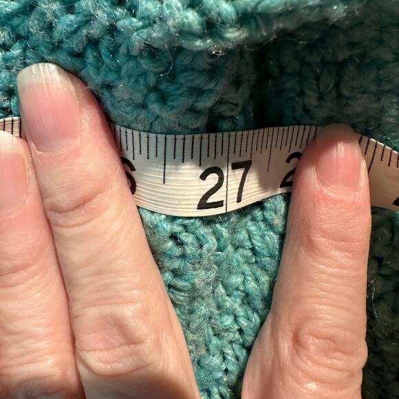 Merona Size XL Sweater Seafoam Green Cozy Warm Chunky Soft Winter Wool Blend - Picture 6 of 6